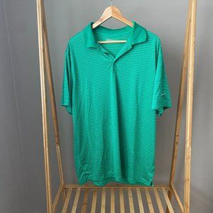 Men’s Nike Golf Tour Performance green & white striped polo